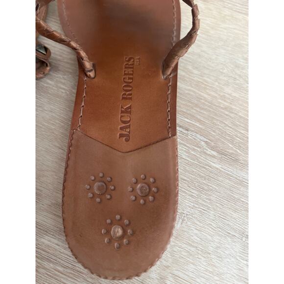Jack Rogers Medallion Thong Sandals Size 9.5 Brown Boho Beach - Picture 4 of 6